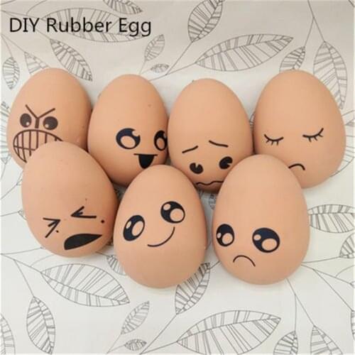 Bulk Set Of 6Pcs Bouncy Eggs Realistic Fake Rubber Bouncing Balls Pet Toy Prank Joke Toy