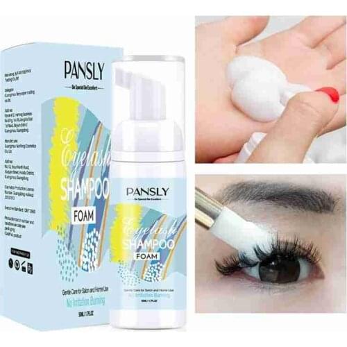 50ml Eyelash Extensions Brush Shampoo Kit Makeup Clean Eyelash Extension Glue Eye Lash lift Cleaning Foam Pump Design