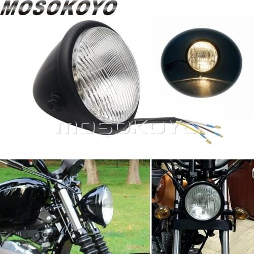 Motorcycle Headlamp 12V Vintage Headlight High/Low Beam For Harley Custom Bobber Chopper Cafe Racer Scrambler Front Lamp