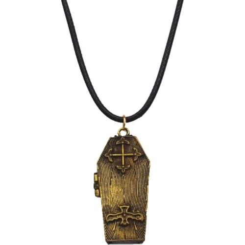 New Specialized Custom Steam Punk Retro Gothic Coffin Necklace Fashion Sweater Chain Simple and Elegant Accessories