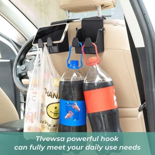 Car Seat Back Organizers Multi-purpose Car Headrest Bag Hangers Auto Back Seat Storage Hooks Mobile Phone Holder Car Accessories