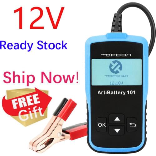 Original Topdon AB101 ArtiBattery 101 12V Car Battery Tester Car Digital Battery Analyzer Cranking Test