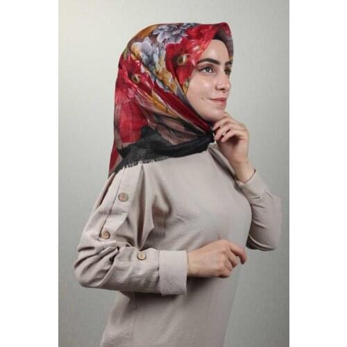 POLOİST SHİNE PATTERNED SILVERY LINEN SCARF-DESEN-22-RENK-14