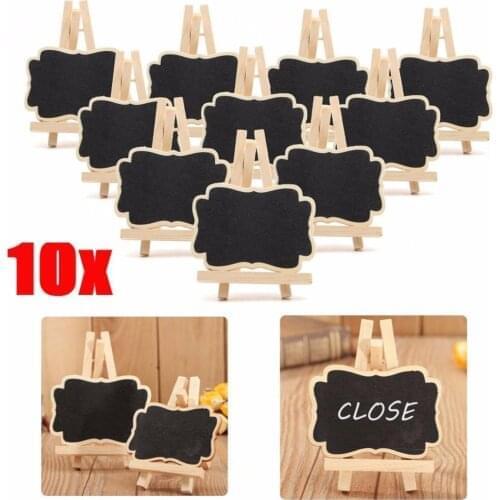 Portable Tools 10 PCS/Set Mini Wooden Blackboard Universal Message Board Chalkboard Wedding Party Decor Decorative Parts