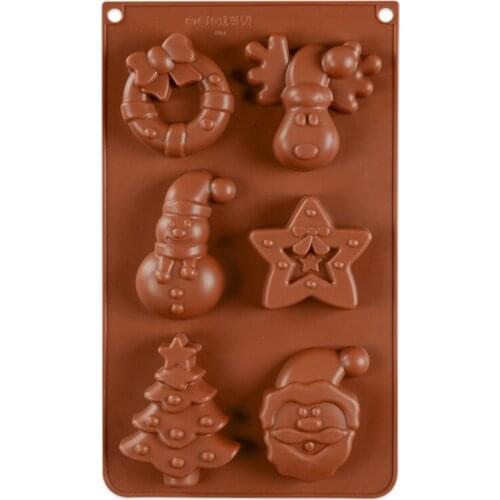 Silicone Cake Mold Chocolate Molds Christmas Tree Santa Claus Sock Snowman DIY Crafts Baking Mould Bing Gemo Random Color