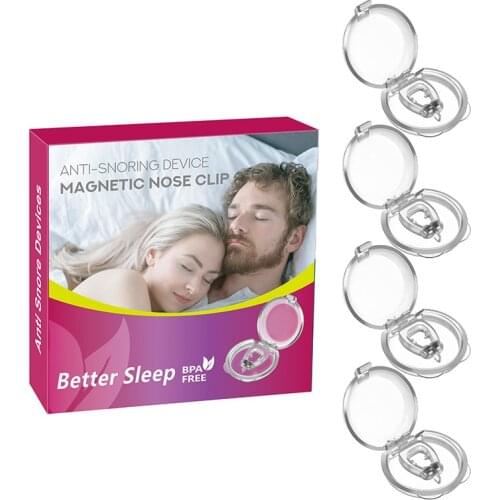 Silicone Magnetic Anti Snoring Noise Clip Aid Apnea Guard Sleep Snore Stopper Slient Device Health Care Nasal Dilators Breath