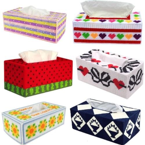 Embroidery storage bag DIY 3D cross-stitch,storage box,rectangle tissue box,chinese cross stitch ,Has been cut NO.11