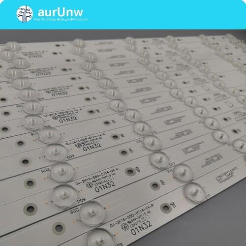 LED backlight strip 14 lamp for Philips 55"TV 55PFF5701/T3 LB55072 55PUS6501/12 TPT550U2 EQLSHA.G GJ-2K16-550-D714-V4-L TPT550J1