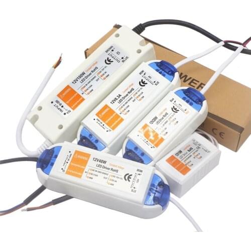 AC 100V 220V to DC12V LED Driver Led Power Adapter Transformers for LED Strip 12V 18W 28W 48W 72W 100W Power Supply