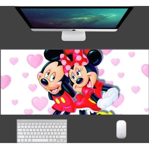 Funny Mickey Minnie Mouse Anime Pc carpet mouse pad mats gamer gaming accessories desk mat mousepad ergonomic wrist rest carpet