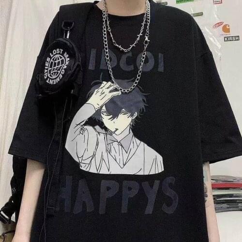 Two Dimensional Cartoon Printing Gothic Clothes for Teens Plus Size Tops Women 2021 Sally Face Anime Tshirt Woman Tshirts E Girl