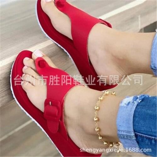 2021 new ladies sandals and slippers summer casual muffins non-slip platform flip flops ladies sandals party open-toed sandals