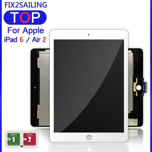 9.7" For Apple iPad 6 Air 2 A1567 A1566 9.7'' 100% AAA+ Grade LCD Display Touch Screen Digitizer Assembly For iPad 6 Air 2