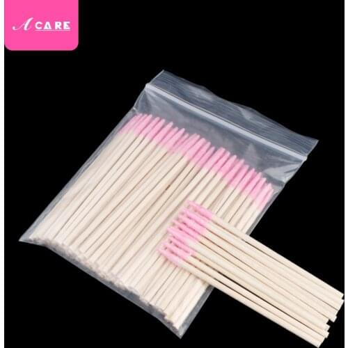 100pcs Wood Cotton Swab Eyelash Extension Tools Makeup Health Tattoo Beauty Makeup Color Nail Seam Dedicated Dirty Picking