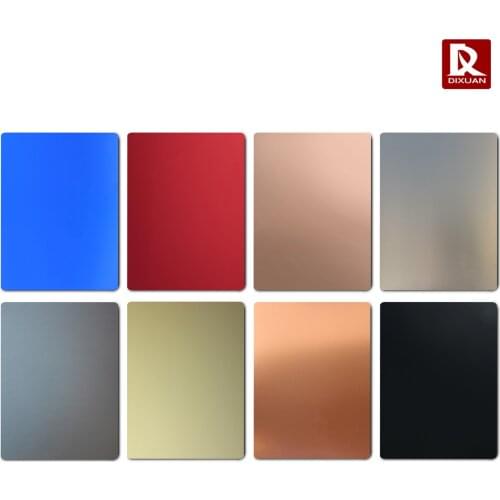 100x100x0.5mm 10pcs/Bag Colorful Laser Engraved Decoration DIY Anti-Fingerprint Satin Anodised Anodized Aluminium Plate Sheet