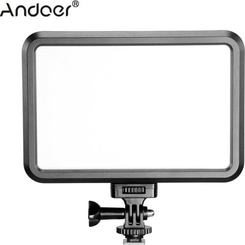 Andoer Camcorder LED Panel Video light Fill-in Light Hot Shoe Video Light Adapter for Canon Nikon Pentax Olympus Digital DSLR