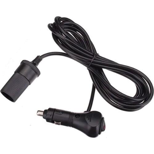 Car Cigarette Lighter Charger Extension 3METERCable Cord & Power Supply Cord 12V 16AWG Cable Accessory 15A Fused DC P