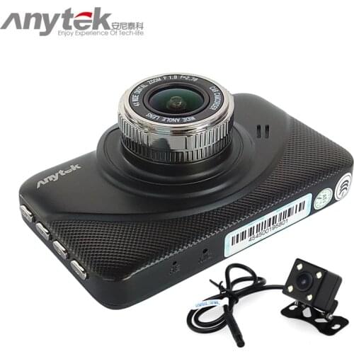 2018 original anytek x18+ car dvr novatek 96655 car camera dual lens 1080P full hd dash cam video recorder registrar