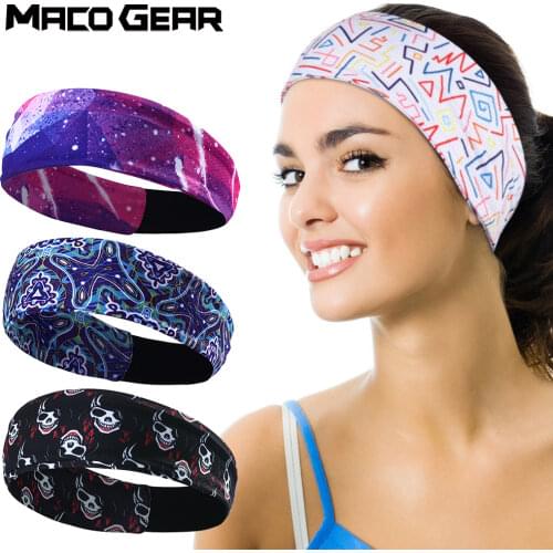 Elastic Headband Bandage Sports Hairband Basketball Yoga Gym Running Tennis Squash Fitness Sweatband Men Women Hair Sweat Band