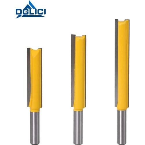 GDLICI 8mm Shank Long Cleaning Cutter Wood Cutter Double-edged Router Bit Grooving Cutter For Wood Slotting Woodworking Tools