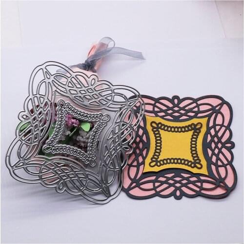 Geometric Pattern Cutting Dies Scrapbooking Album Paper Cards Metal Crafts Embossing Folders Making Template Stencil Die Cut
