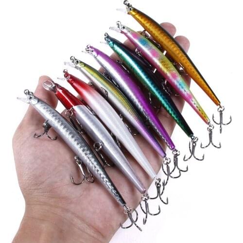 1PCS 8g 11.5cm Minnow Fishing Lure Floating Artificial Hard Bait Bass Wobblers Lures Crankbait Pike Treble Hooks Fishing Tackle