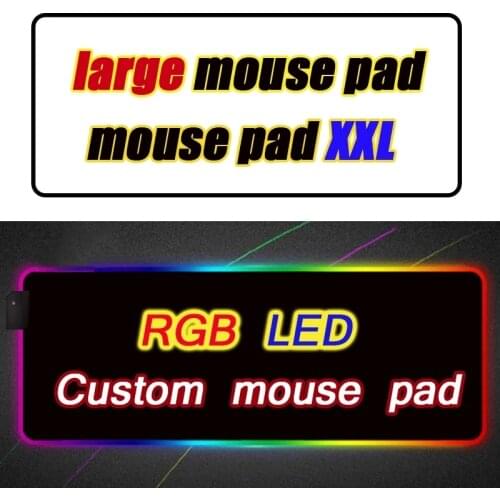 Custom DIY RGB Mouse Pad Computer Mausepad XXL Gamer Anime Mouse Carpet Mousepad LED Backlit Gaming Accessories for Pc Table Mat