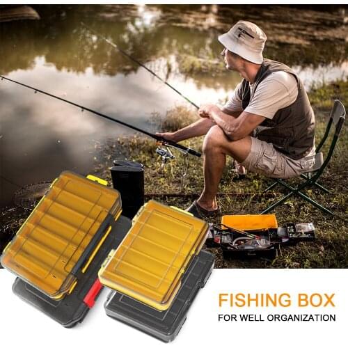4PCS/Set Fishing Tackle Box Fishing Lure Hook Boxes Double Sided Fishing Tackle Storage Box Fishing Accessory