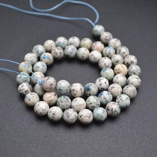 8mm White and Blue color K2 Stone Round Loose Beads fit jewelry making