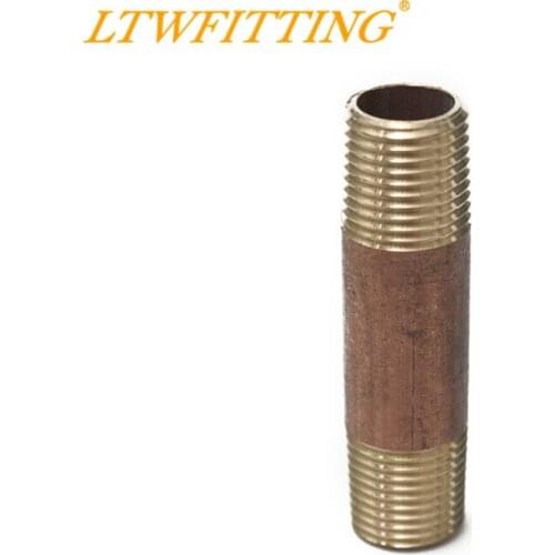 LTWFITTING Brass Pipe 1-1/2" Long Nipple Fitting 1/8 Male NPT Air Water