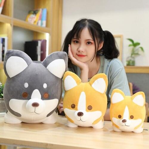 Kawaii cute plush corgi stuffed doll soft corgi dog plush pillow cushion kids soft plush doll birthday christmas gift 25/35/45cm