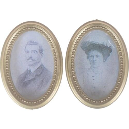 Mini Photo Frame Image Doll House Picture Wall Painting 1:12 Dollhouse Miniatures Furniture Toy 1Pair