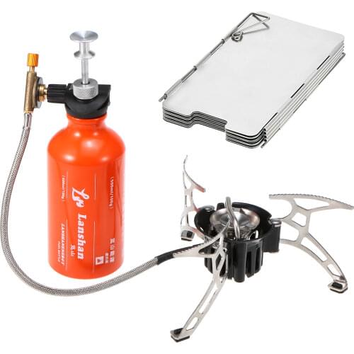 Camping Multi Fuel Stove Preheating Oil/Gas Outdoor Camping Stove Cooker Picnic Cookout Hiking Equipment Gasoline Stove Burners
