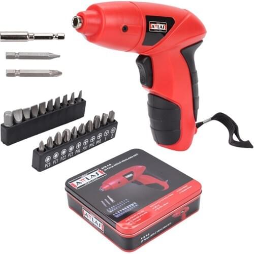 Attlas ATB 4,8 V Rechargeable Screwdriver set (25 Piece Metal Box) 4,8 V