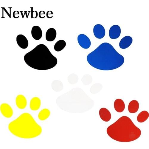 Newbee 4Pcs Hond Cat Decal Puppy Claw Car Auto Sticker Dog Footprint Voet Prints Motorcycle Styling Panda Paws For Bumper Door