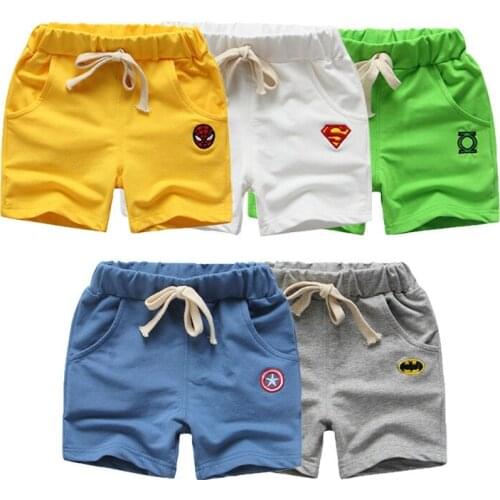 2020 New Boys Cotton Shorts Pants Fashion Summer Kids Cartoon Printing Casual Children Costume Five Points Streetwear Clothing