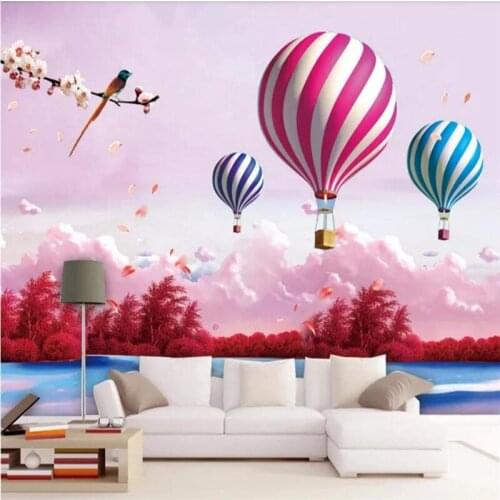 Custom wallpaper cartoon Mediterranean living room sky dream childrens room background wall decoration waterproof material