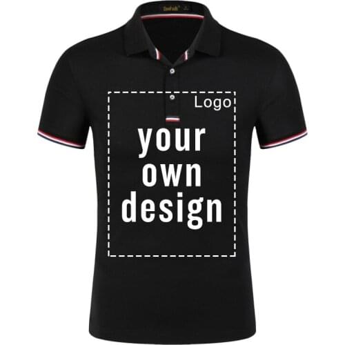 Custom Print Design & Logo Casual Men Polo Shirts Solid Tops High Quality Cotton Brands Jerseys Summer Mens Short Sleeve Shirts