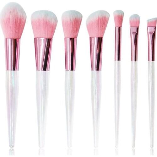 7 Transparent Crystal Makeup Brush Sets Acrylic 3D Symphony Makeup Tools Loose Powder High Gloss Makeup Brush Candy Cosmetic