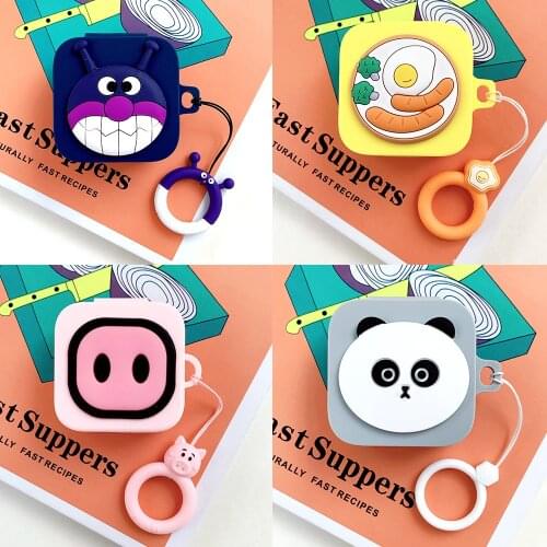 Cute Silicone Case for Xiaomi Air2 SE Case Wireless Bluetooth Earphone Case for Mi Air 2 SE Protective Cover With Finger Ring