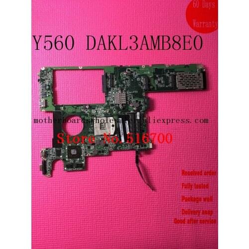System Motherboard For LENOVO IDEAPAD Y560 SERIES MOTHERBOARD DAKL3AMB8E0 support for I3 I5 Tested
