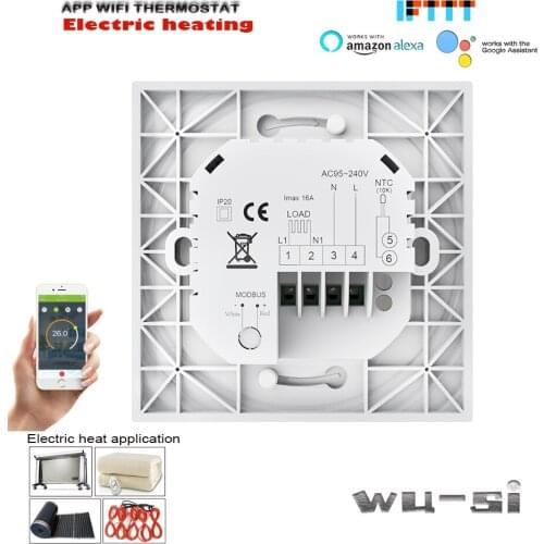 95-240VAC 16A WIFI THERMOSTAT,Suitable for heating cable,electric heating film,heating element,heating machine