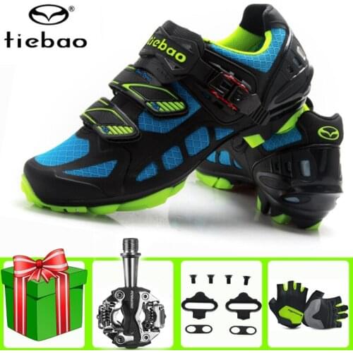 Tiebao sapatilha ciclismo MTB Cycling Shoes Professional Athletic Bicycle Shoes Men Self-Locking Mountain Bike Women Racing