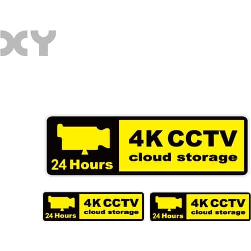 XY CCTV Monitor Warning Motorcycle Vinyl Sticker Decorate Car Styling and Decals Self Adhesive Motorbike 3 pieces/lot