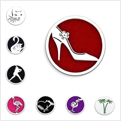 High heel 316L stainless steel plate face 19.7mm fit 25mm Roman numeral spring diffuser Bracelet DIY