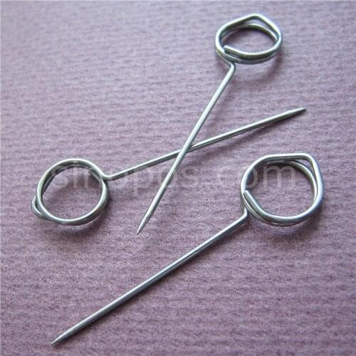 Deli Pin Ticket Holders Stainless Steel, cards sign paper arts metal wire tag rings, gardening label display memo pricing needle