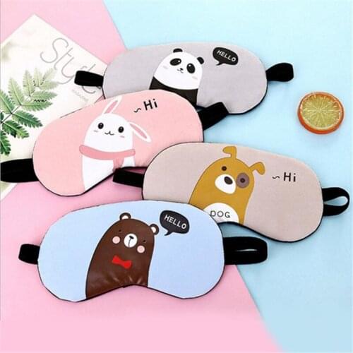 1PC Portable Lovely Sleeping Eye Mask Soft Padded Sleep Travel Shade Cover Rest Relax Sleeping Blindfold