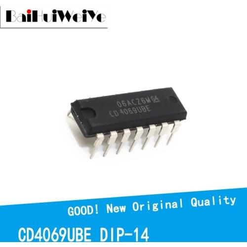 10PCS/LOT CD4069UBE CD4069 4069UBE DIP-14 4069 New Original IC Good Quality Chipset In Stock DIP14