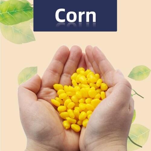 Chinook 100Pcs Fishing Lure Smell Shrimp Swimbait Corn Soft Silicone Artificial Bait For Fishing