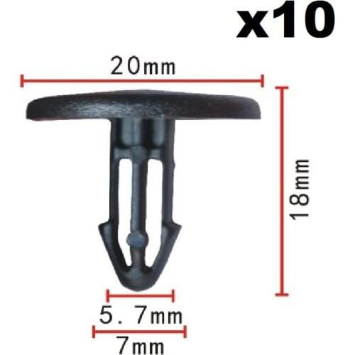 10x Nylon For Honda Dofeng Fender buckle / Retainer Retaining Clip